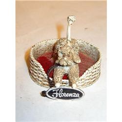 1960 POODLE RING HOLDER  DOG FIGURINE MADE by #1675424
