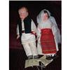 7" Hard Plastic Romania Pair Dolls With Tag #1676964