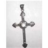Deco Marcasite, Moonstone & Silver Crucifix #1677136