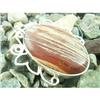 Butterfly Fossil Wood Sterling Silver Pendant #1677290