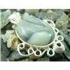 Coffee Cream Stone Sterling Silver Pendant #1677296