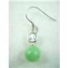White Topaz Jade Sterling Silver Earrings #1677323