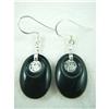 Rare Black Onyx Sterling Silver Earrings #1677334