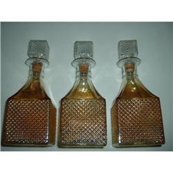 Set of 3 Depression Glass Decanters #1677476