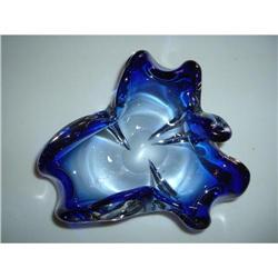 Murano Blown Glass Leaf Dish #1677489