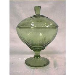 Green Candy Dish With Lid #1677503