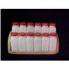 Image 1 : Vintage Spice Rack,  Milk Glass Jars with Red #1677580
