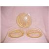 3 Yellow Depression Glass Plates #1677607