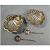 Image 1 : Sterling Silver Salts, Shell Design, Victorian.#1677687
