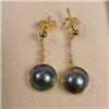 Image 1 : Pacific Pearl and Gold Drop Earrings. #1677691