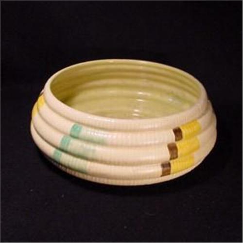 Clarice Cliff Bizarre Bowl, Raffia Design. 1677706