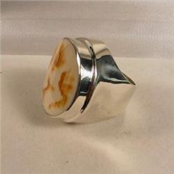 Large Shell Ring, Sterling Silver. #1677716