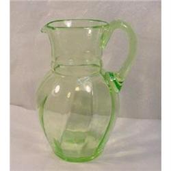 Large Vaseline Glass Jug. #1677719