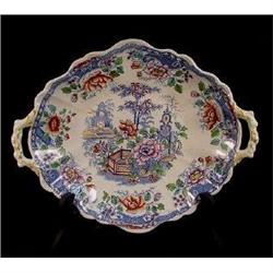 19th Century Blue & White Handled Dish, Willow.#1677722