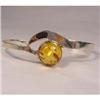Image 1 : Amber and Sterling Open Cuff Bangle. #1677734