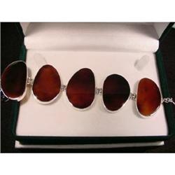 Silver and Dark Shell Bracelet. #1677738