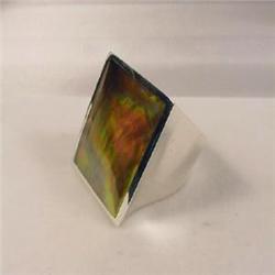 Huge Silver and Shell Ring. #1677739