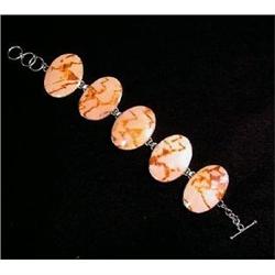 Shell and Sterling Silver Bracelet. #1677740