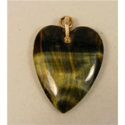 Heart Shaped Quartz Pendant, Gold Loop. #1677741