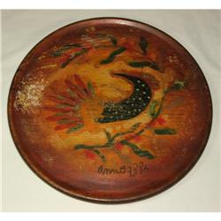 Antique Pennsylvania Dutch Painted Wood Tray #1677817