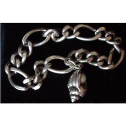 Danecraft Silver Seashell Charm Link Bracelet #1677906
