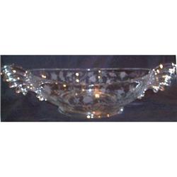 Fostoria Chintz Elegant Glass Oval Handled Bowl#1677930