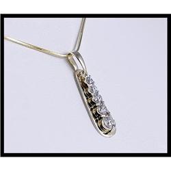 Stylish 14K Yellow Gold Diamond Pendant #1677960