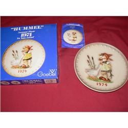 Hummel #267 Goose Girl 1974 Plate w/box #1677983