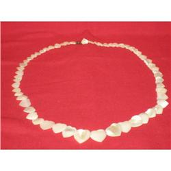 Mother of Pearl graduated Heart Necklace  #1677996