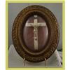 Image 1 : French Religious Crucifix Framed Convex Glass #1678108