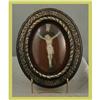 Image 1 : French Religious Crucifix Framed Convex Glass #1678112