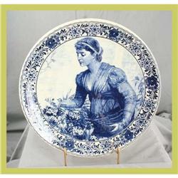 Blue Delft Plate Transferware Perugini Chemkefa#1678128