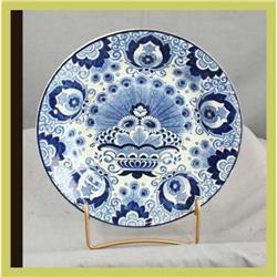 Blue Delft Plate Transferware Haarlem Societe #1678130