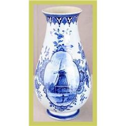 Antique German Blue Delft Vase Villeroy & Boch #1678143