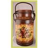 Image 1 : German Rustic Milk Can Hand-Painted Flowers #1678146
