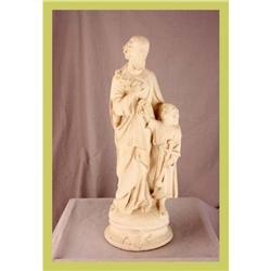 French Religious Sculpture Joseph Jesus Chalk #1678163