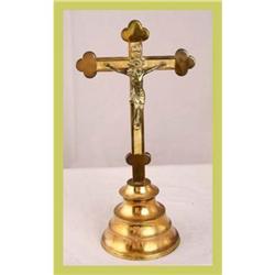 Antique French Art Deco Crucifix Standing #1678167