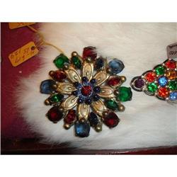 1930's Flower/Sunburst Multi Color rhinestone #1678178