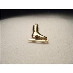 Estate 14K YG Gold Ice Skate Shoe Charm Pendant#1678202