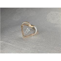 Rare Estate 14K YG Gold Diamond B Initial Ring #1678204