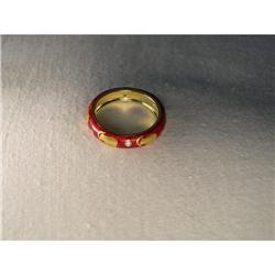 18K Gold Hidalgo Enamel Elephant Diamond Band #1678224