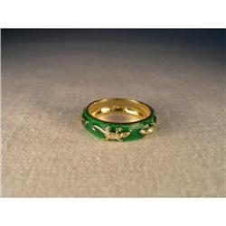 Unique 18K Gold Hidalgo Enamel Salamander Band #1678225