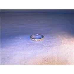 Estate 14K WG Eternity Diamond Wedding Ring #1678229