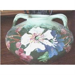 Bohemian Austrian art pottery amphora vase  #1678251