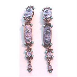 Signed Taratata dangle enamel earrings #1678255