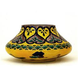 Old Japanese Yellow Crane Kutani Imari Bowl Sg #1678312