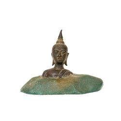 19C Thai Tibetan Bronze Buddha Head #1678319