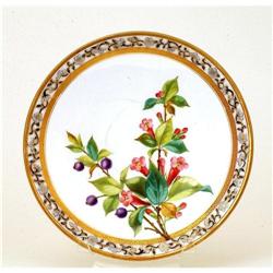 Antique Royal Worcester Relief HP Plate Mk #1678352