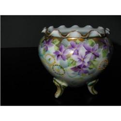 Vintage Nippon Footed Hand paint Floral Vase! #1678388