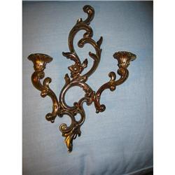 Vintage candle holder gilded wall decor!   #1678389